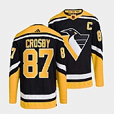 Men's Pittsburgh Penguins #87 Sidney Crosby Black 2022-23 Reverse Retro Stitched Jersey Dzhi,baseball caps,new era cap wholesale,wholesale hats